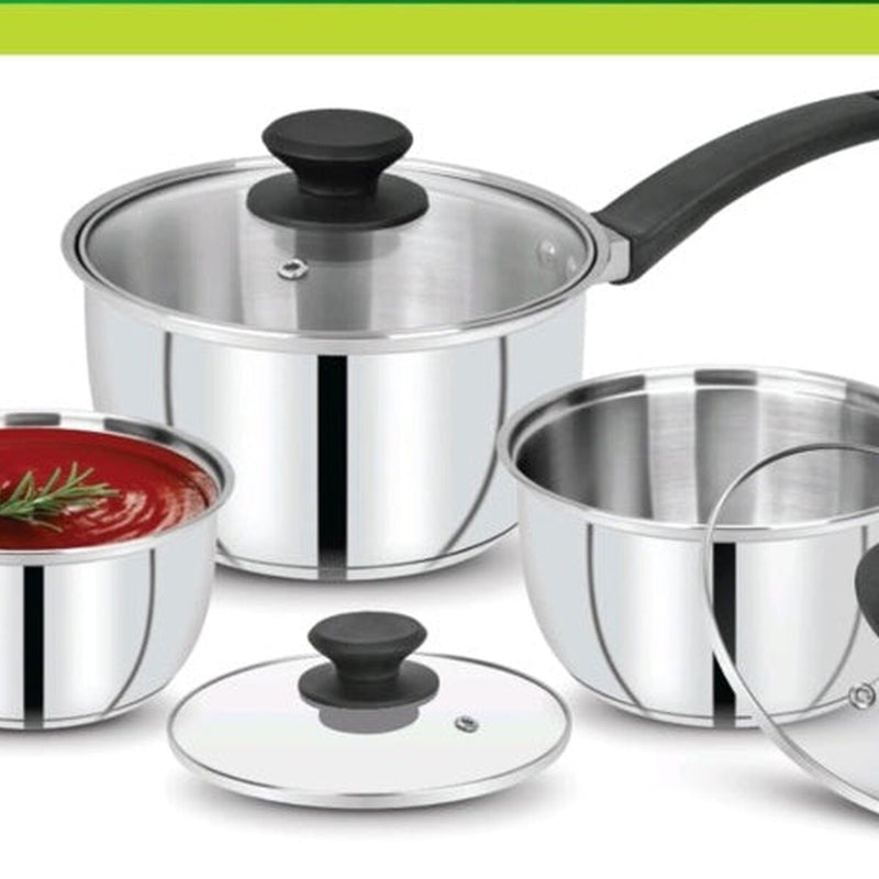 CookSupreme Stainless Steel Saucepan Set 3 Piece