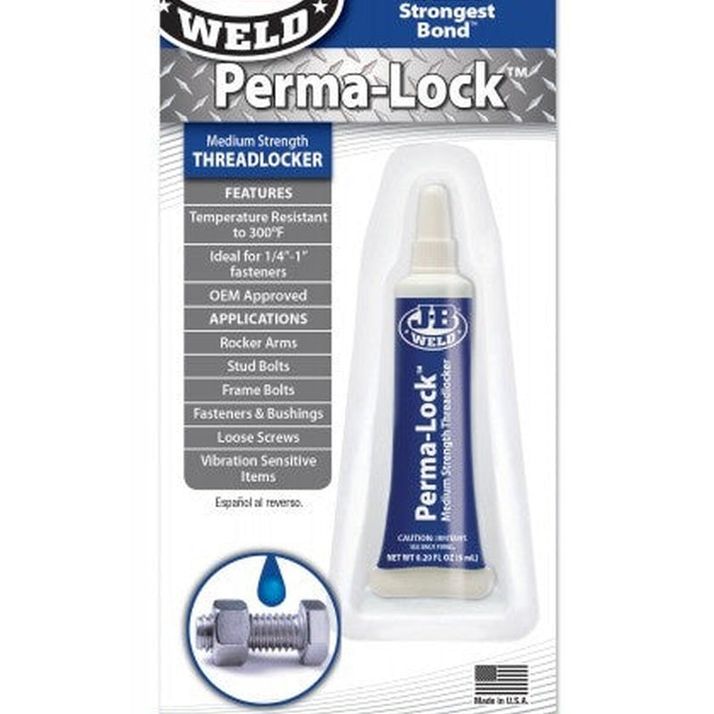 JB Weld Perma-Lock Threadlocker Mid Strength Blue 6ml