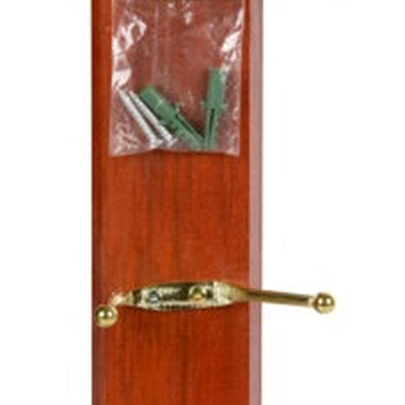 SupaHome Hat and Coat Rack with 5 Hooks Mahogany Finish
