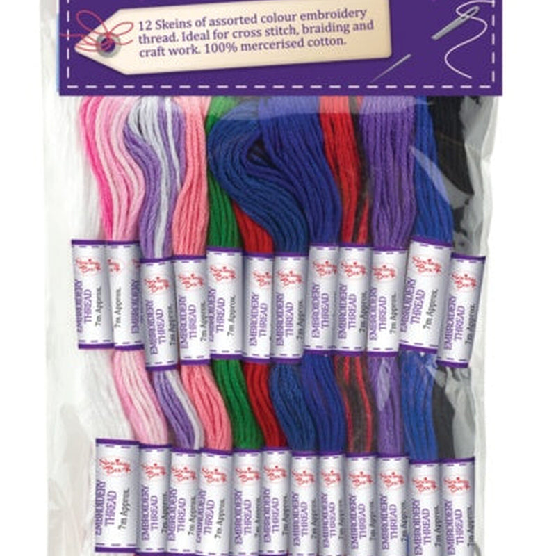 Sewing Box Embroidery Thread 12 Pack