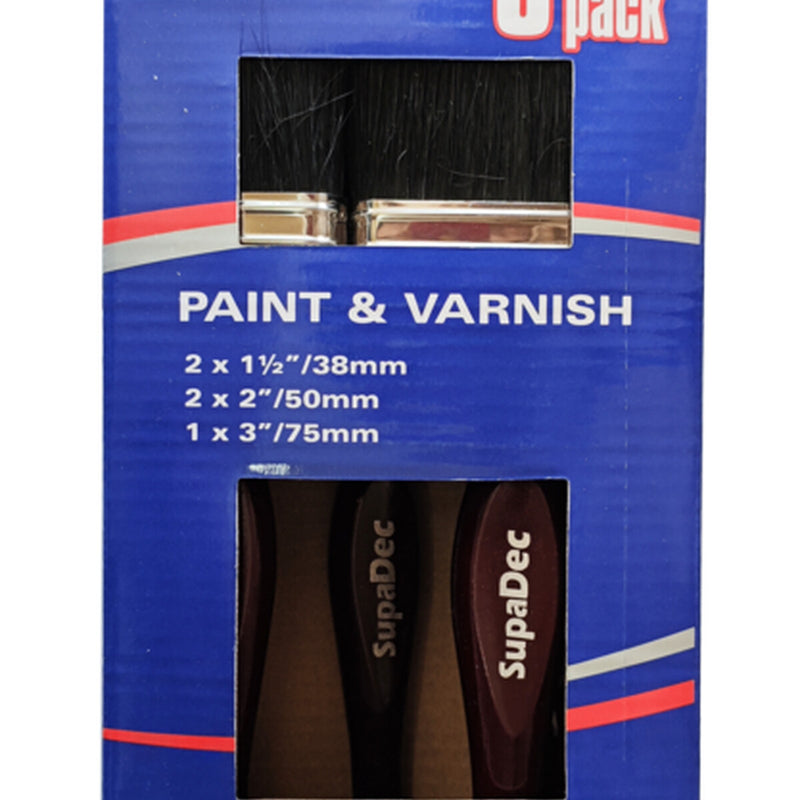 SupaDec Paint & Varnish Brush Set 5 Piece