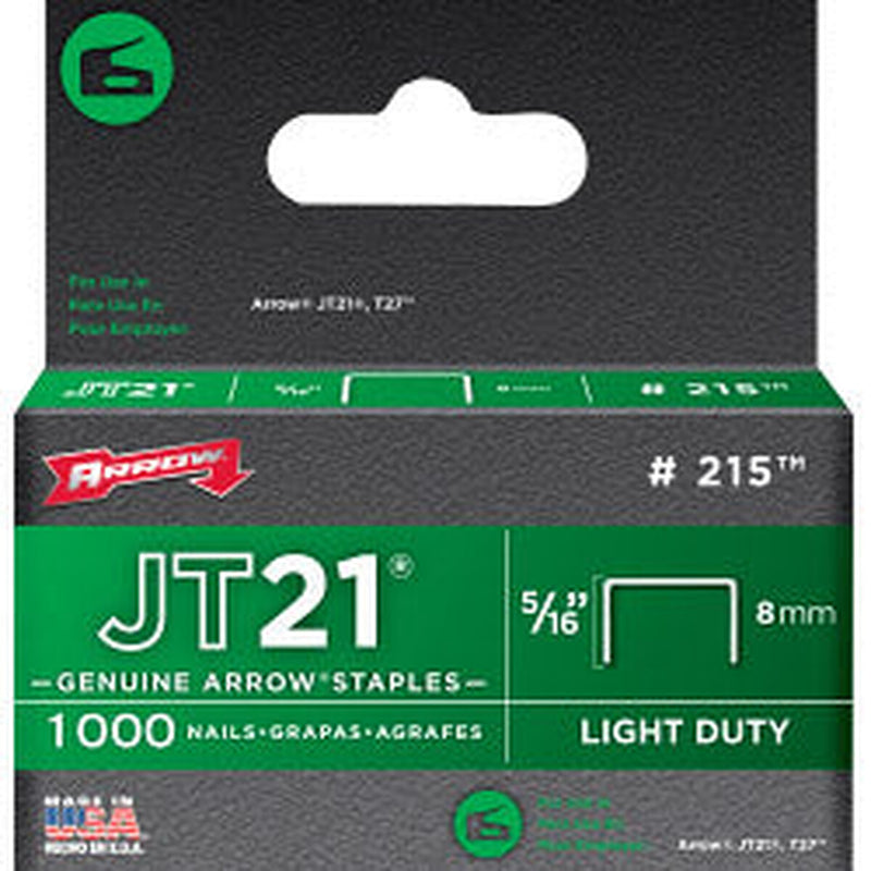 Arrow JT21/T27 Staples 8mm 5/16in (1000)