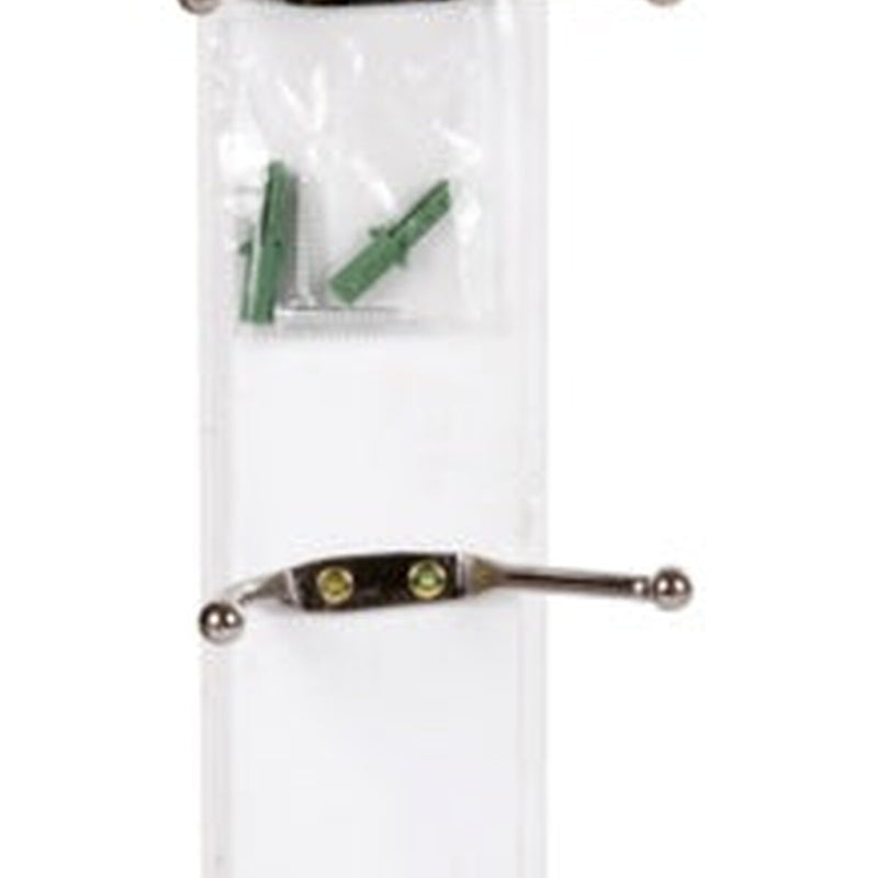 SupaHome Hat and Coat Rack with 5 Hooks White Finish