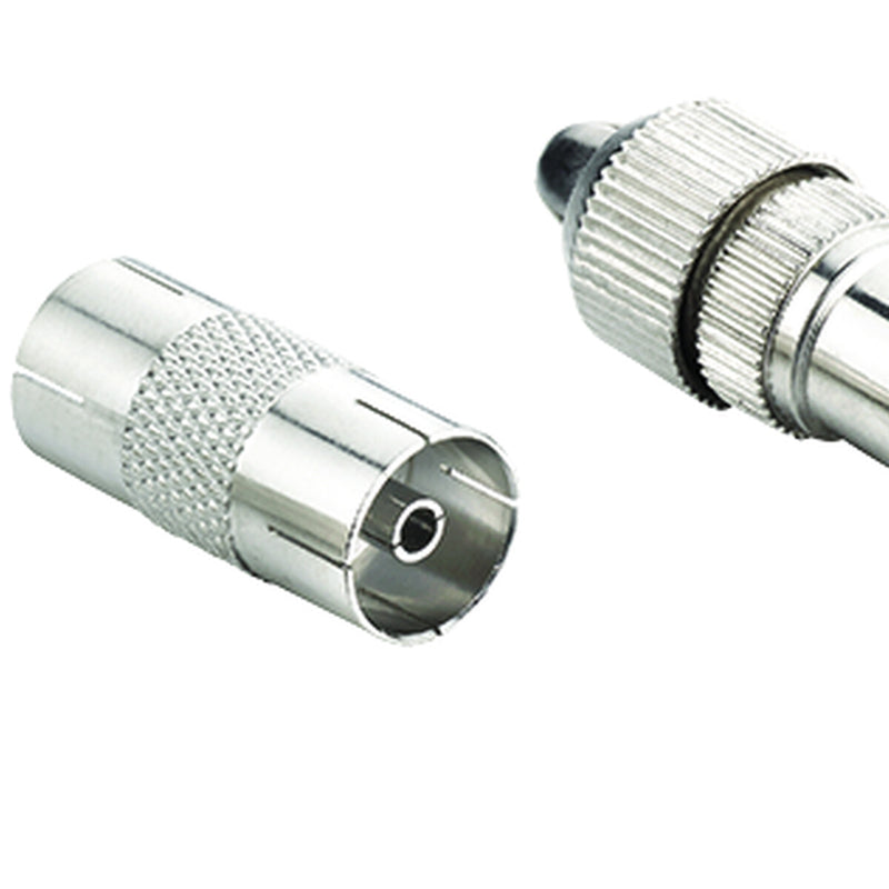 Ross Cable Accessories - Coaxial connector kit including 2 male coaxial plugs and 1 coupler (nickel)