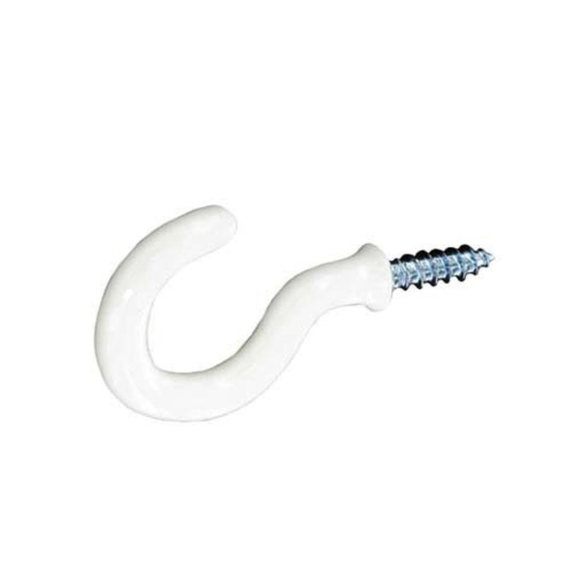 Securit White Plasic Covered Hooks Pack 3 50mm