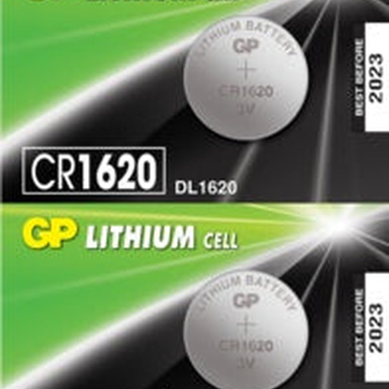 GP Lithium Button Cell Battery CR1620 Pack 5