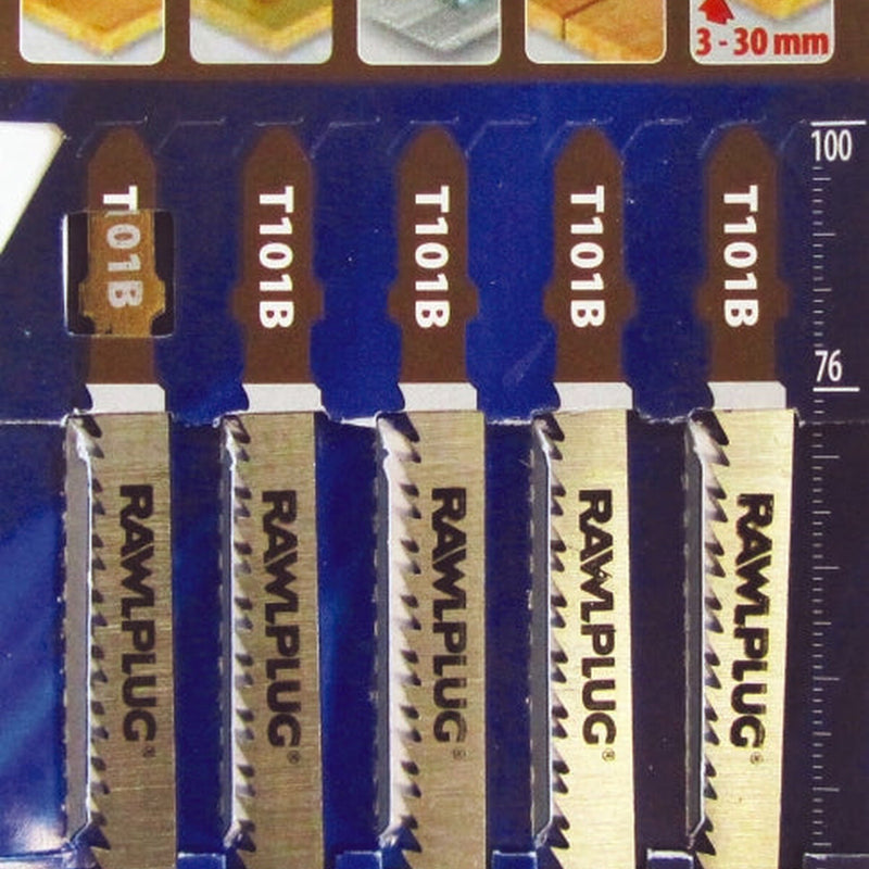 Rawlplug Jigsaw Blades For Wood Medium Pack 5
