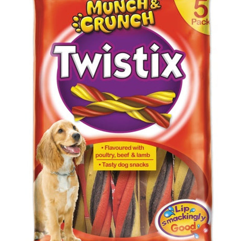 Munch & Crunch Tri-Colour Twistix 5 Pack