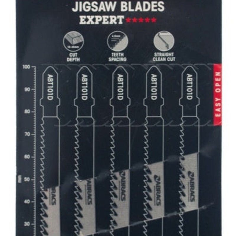 Abracs Jigsaw Blade For Wood Pack 5 100mm
