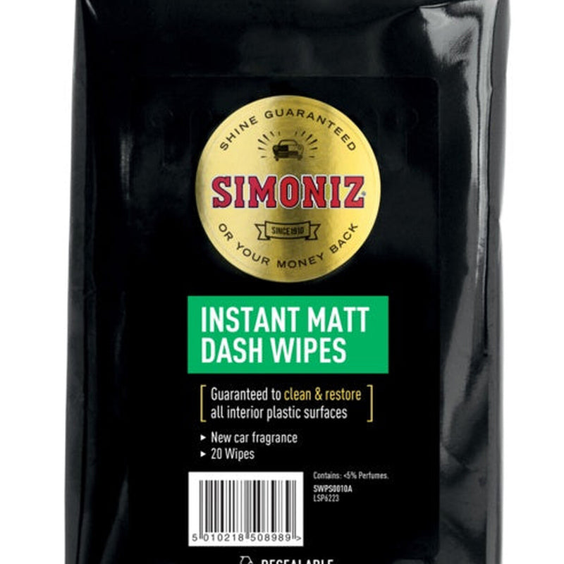 Simoniz Dashboard Wipes Matt Laminate Pack 20