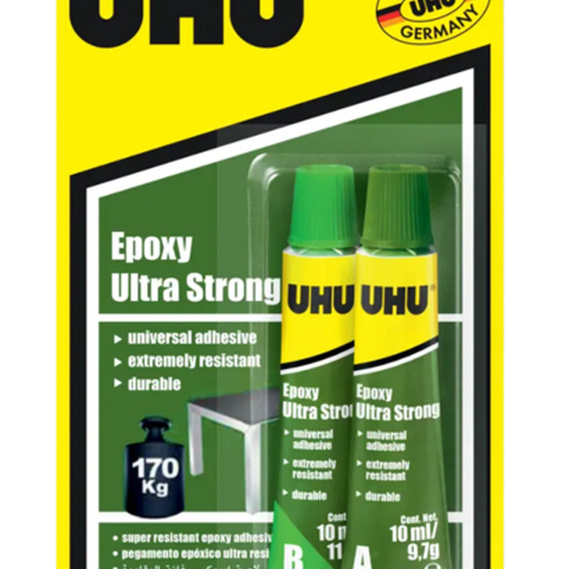 UHU Epoxy Ultra Strong 2 x 10ml Blister Pack