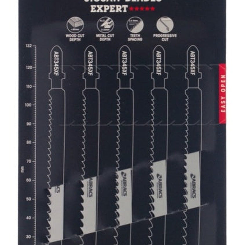 Abracs Jigsaw Blade For Wood & Metal Pack 5 132mm
