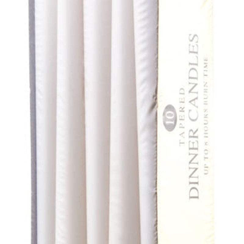 Price's Candles Dinner Candles Pack 10 Ivory