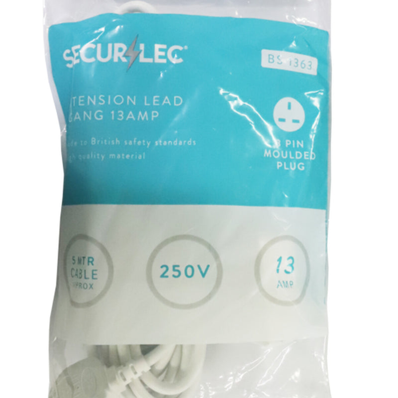 Securlec 1 Gang Extension Lead 5m 13 Amp