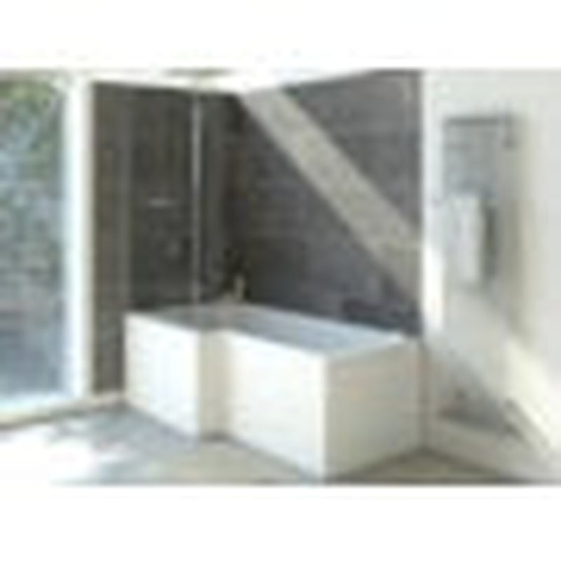 Trojan Solarna L Shape Bath Screen with Towel Rail 1400 x 800mm
