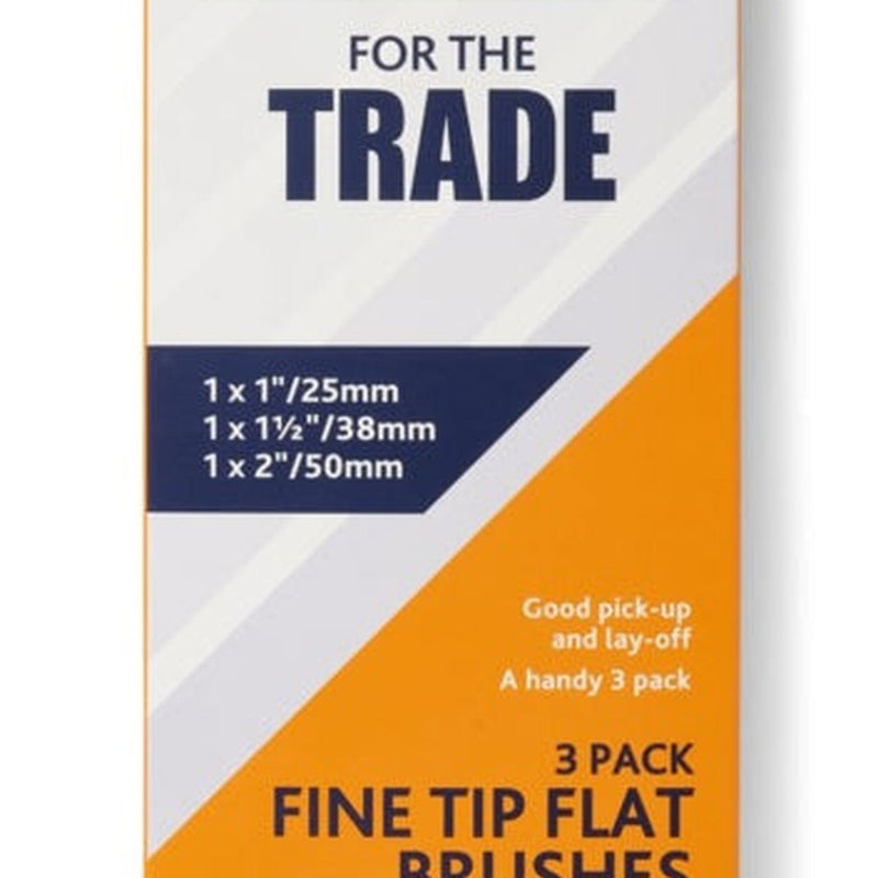 Hamilton For The Trade Fine Tip Flat Brushes Pack 3