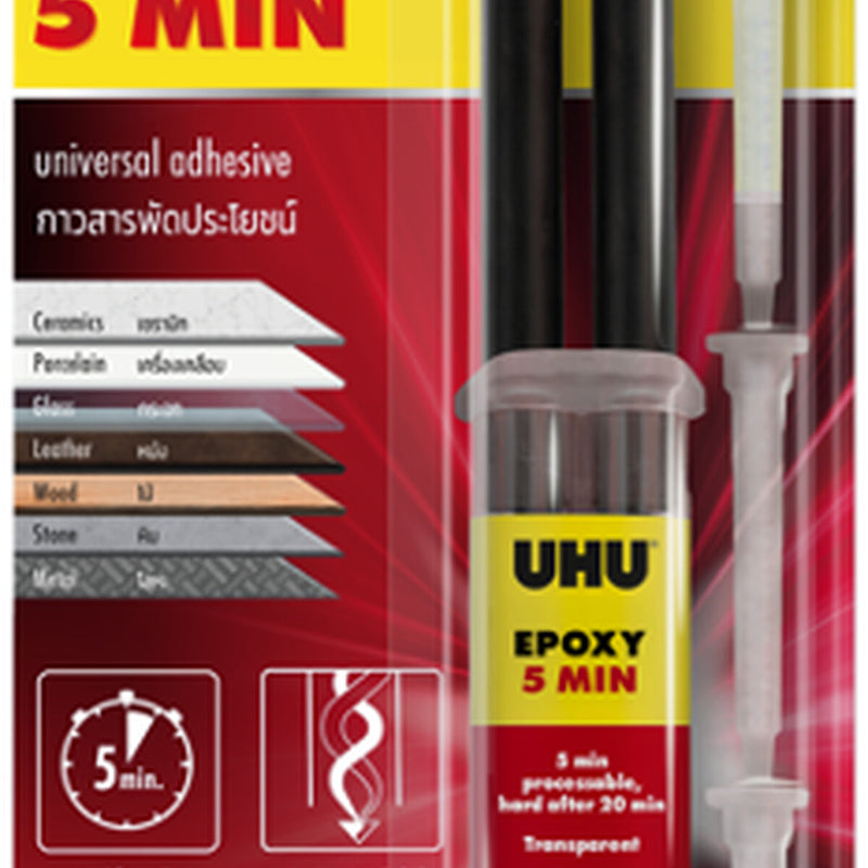 UHU Epoxy 5 Minute Syringe 14ml