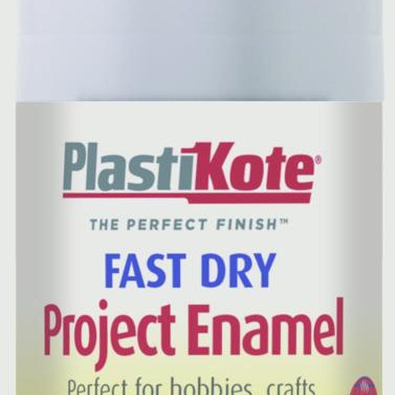 PlastiKote Fast Dry Enamel Aerosol Paint Matt White - 100ml