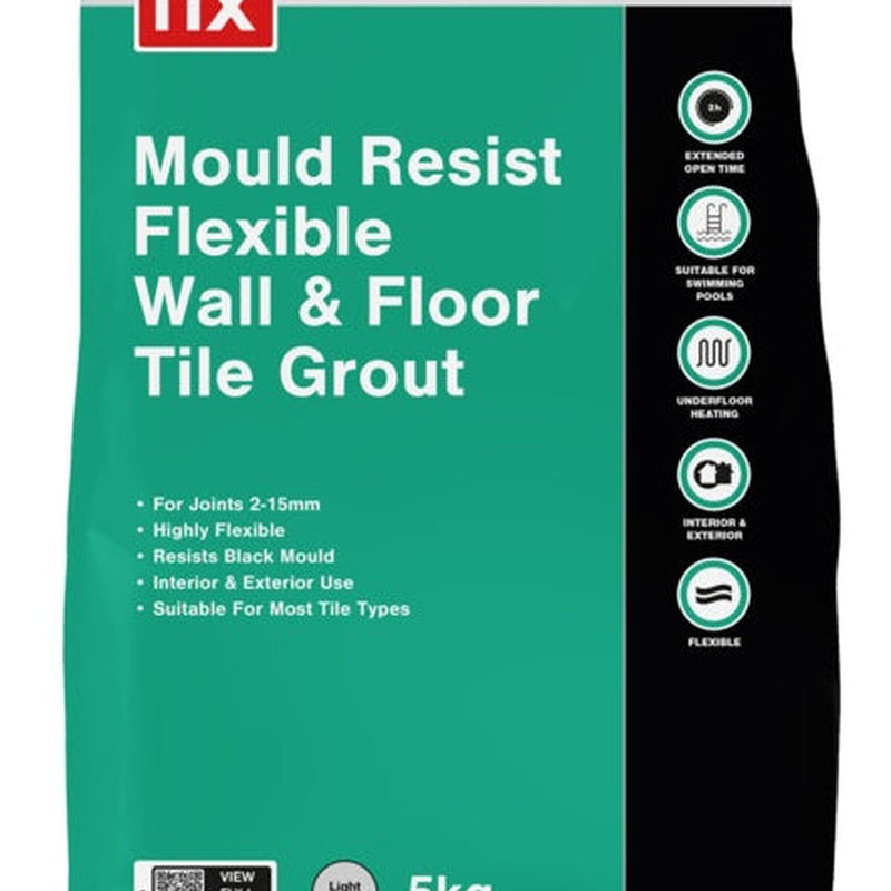 NX Mould Resist Wall & Floor Grout 5kg Light Grey