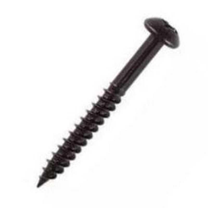 Securit Round Head Blk Screws, Pack of 10 4x20mm