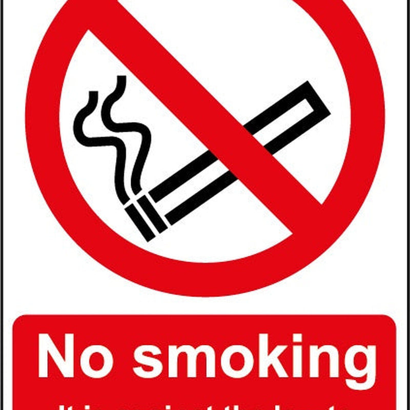 Smiths Architectural Against Law Smoking Sign 148mmx210mm