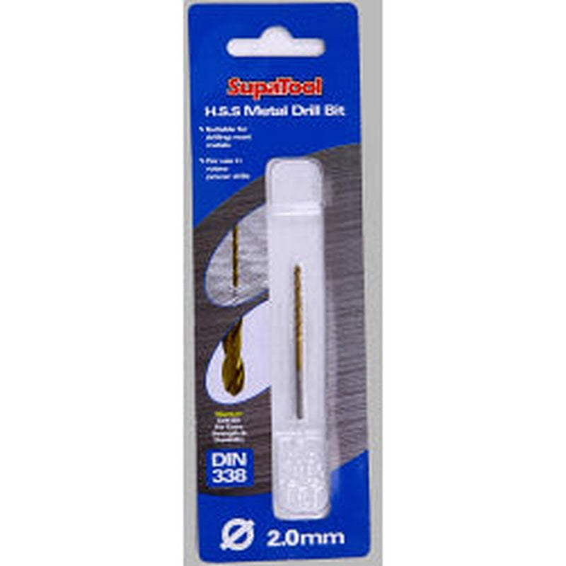 SupaTool Titanium Coated HSS Drill Bits 2x49mm