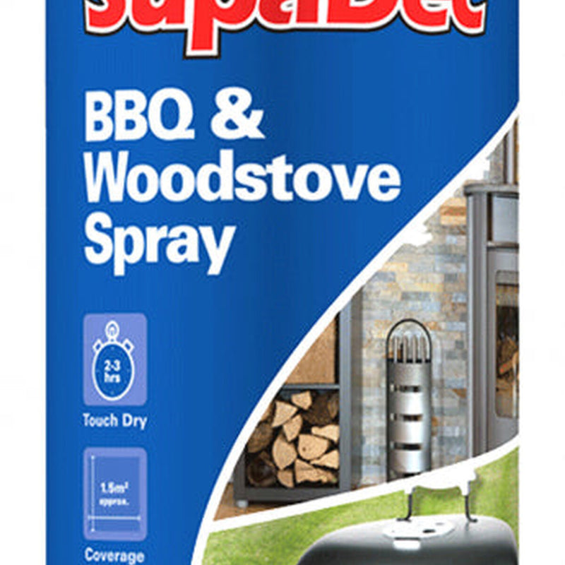 SupaDec BBQ & Woodstove Spray Black 400ml