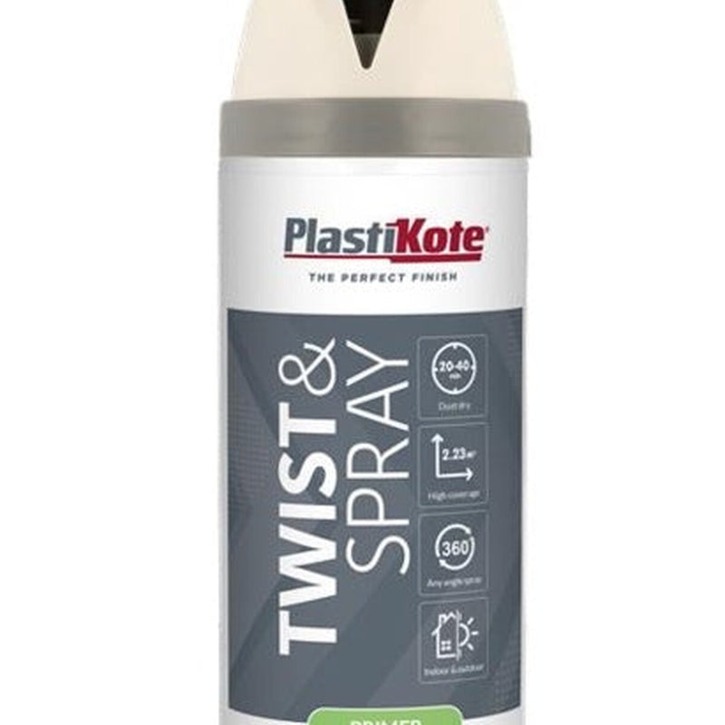 PlastiKote Metal Primer 400ml Aerosol White