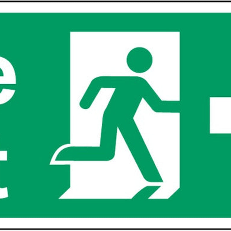 Securit Fire Exit Arrow Right 400mmx150mm