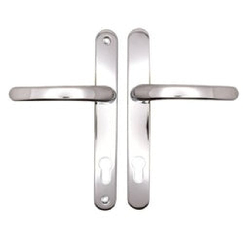 Securit Upvc Sprung Door Handle 92 PZ (Pair) 215mm Polished Chrome