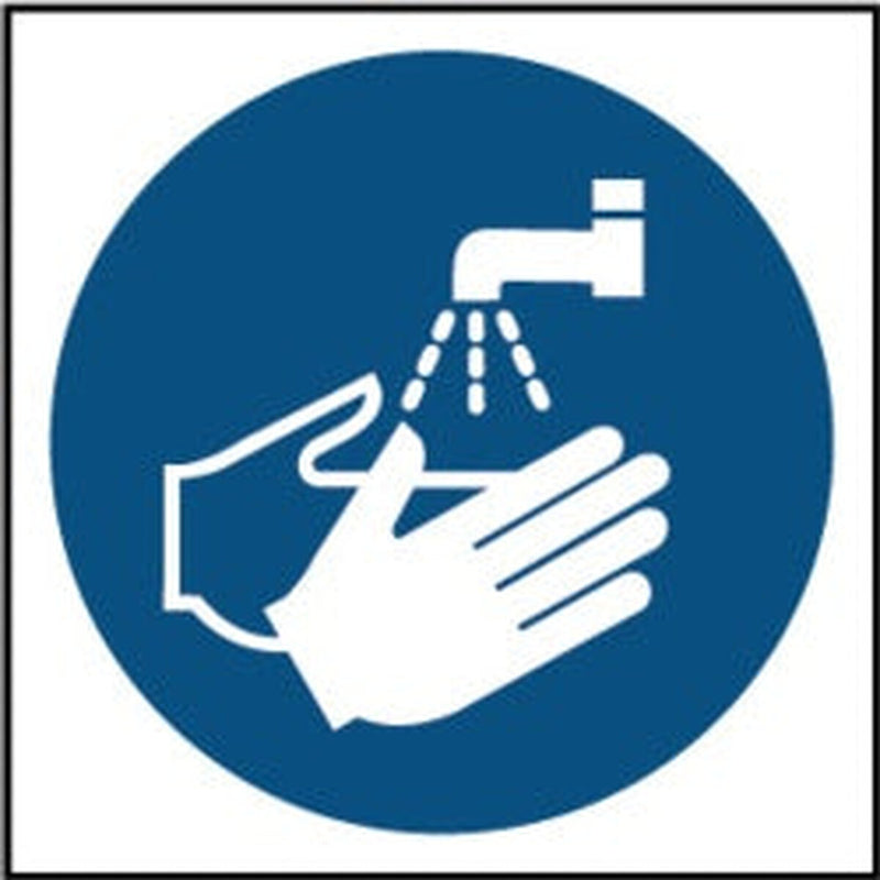 Securit Wash Hands Symbol Sign 100x100mm