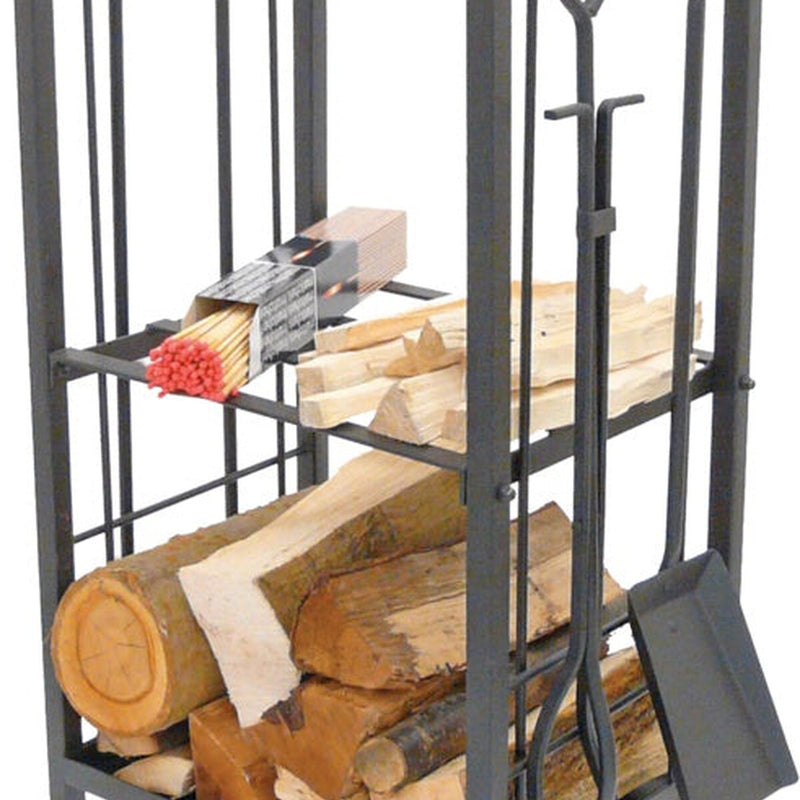 Manor Black Log Station 73 x 46 x 30cm