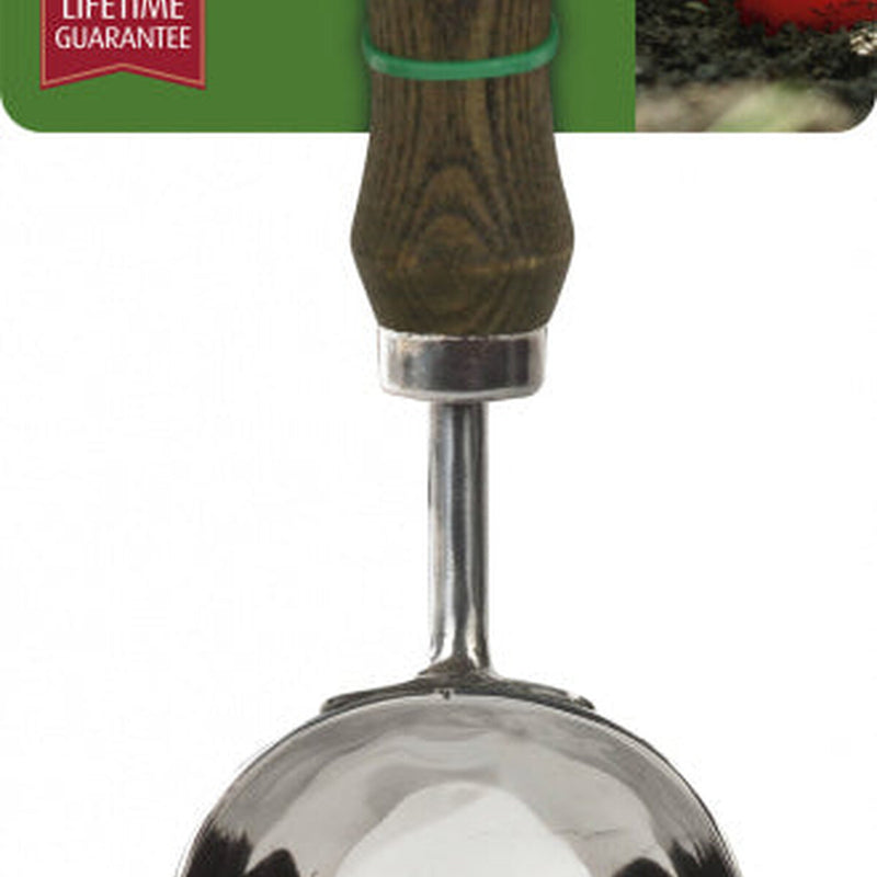Ambassador Ash Handle Stainless Steel Hand Scoop