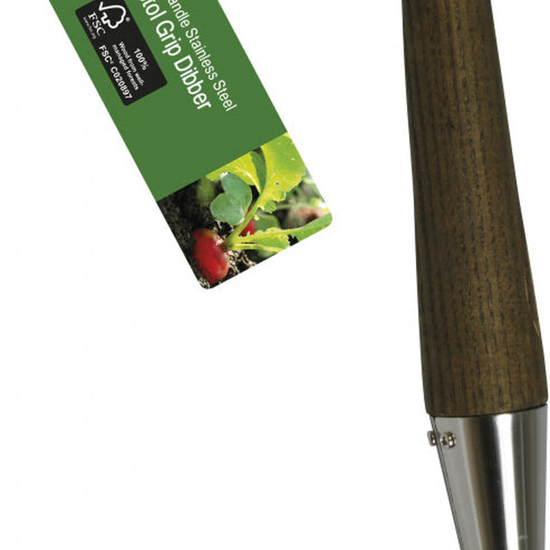 Ambassador Ash Handle Stainless Steel Pistol Grip Dibber