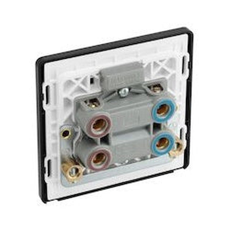 BG 45a Double Pole Plastic Square Cooker Switch With LED Matt Black