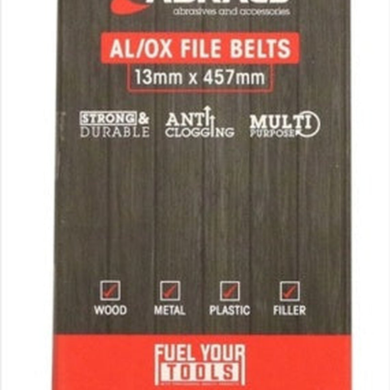 Abracs AL/OX File Belts 13mm x 457mm Pack 5 40 Grit