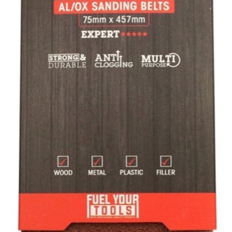 Abracs AL/OX Sanding Belt 75mm x 457mm 80 Grit