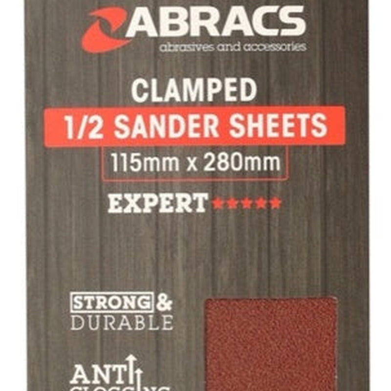 Abracs Orbital Clamped Sanding Sheet Coarse 115mm x 280mm 60g