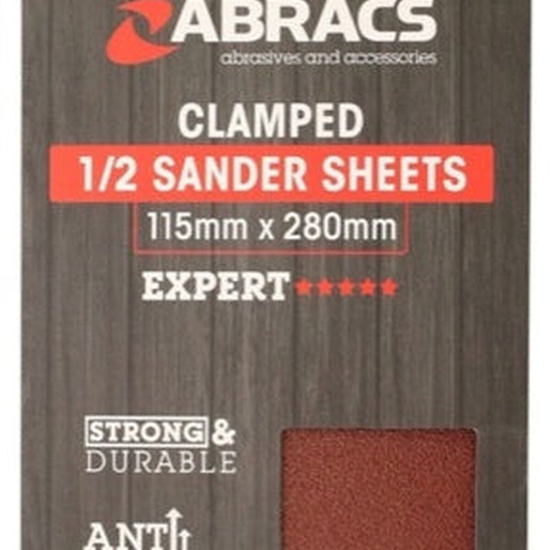 Abracs Orbital Clamped Sander Sheets 115mm x 280mm 80g