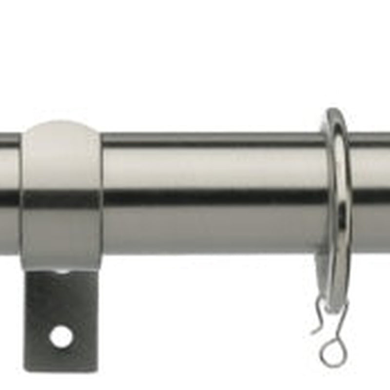 Universal Telescopic Curtain Pole Satin Steel 180cm - 300cm