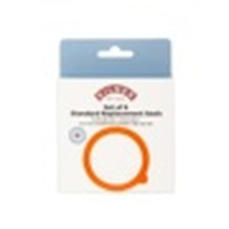 Kilner Replacement Rubber Seals - Orange 6 Piece