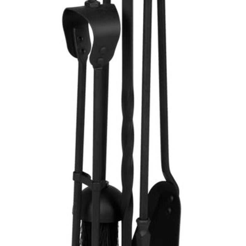 Hearth & Home Black Companion Set With Round Base 5 Piece 19"
