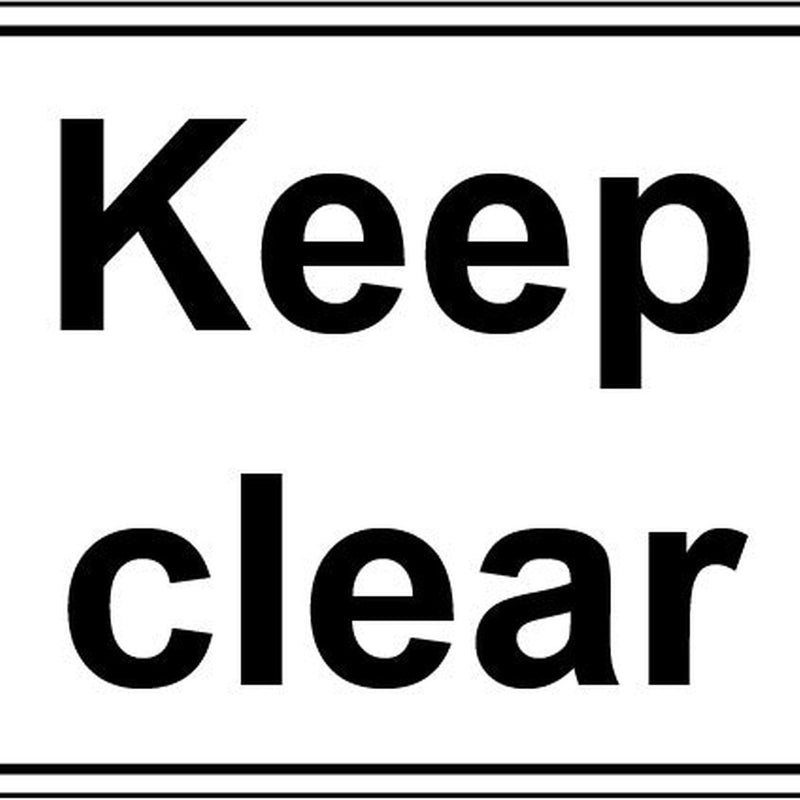 Smiths Architectural Keep Clear Sign 148mmx210mm
