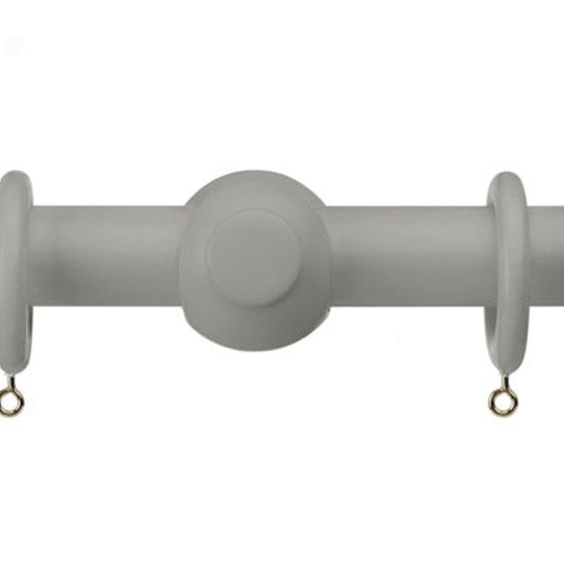 Woodside 28mm Ball Wood Pole Matt Grey 180cm
