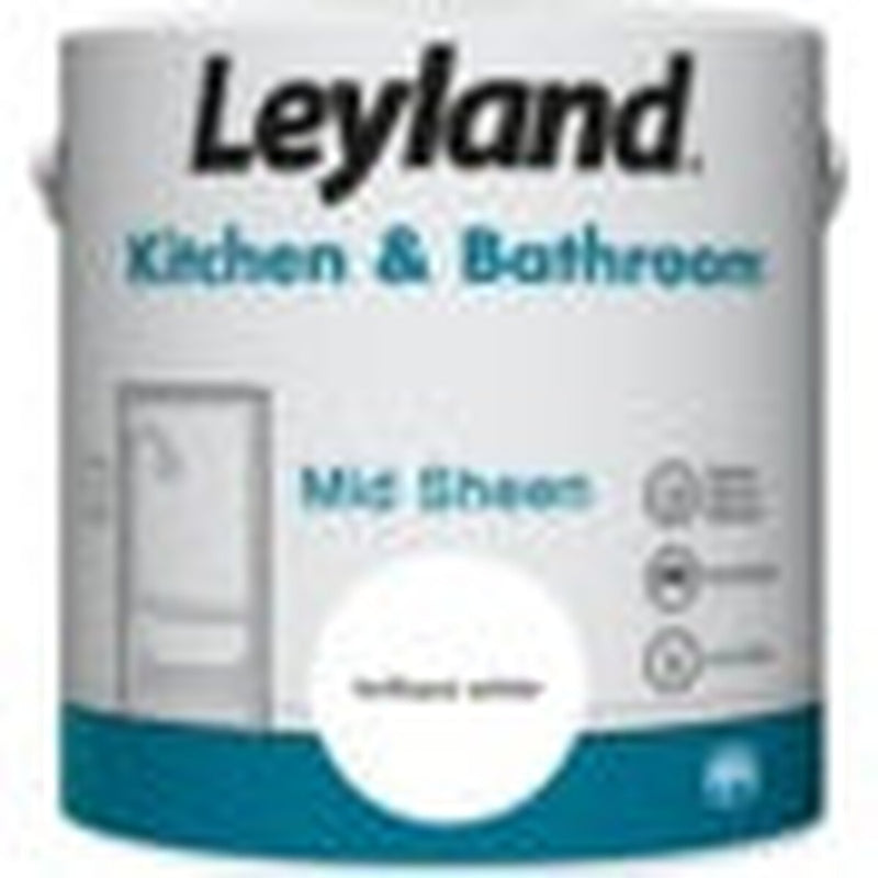 Leyland Kitchen & Bathroom Mid Sheen 2.5L Brilliant White