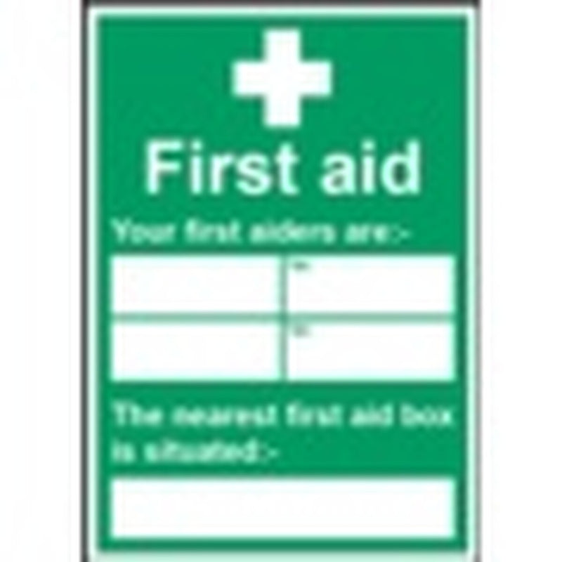 Smiths Architectural Your First Aiders Sign 148mmx210mm
