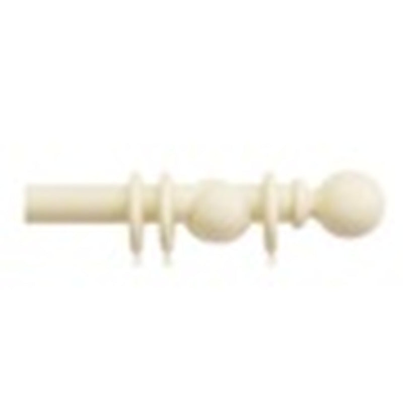 Jones Interiors Shore 35mm Wood Curtain Pole Kit Ghost 180cm