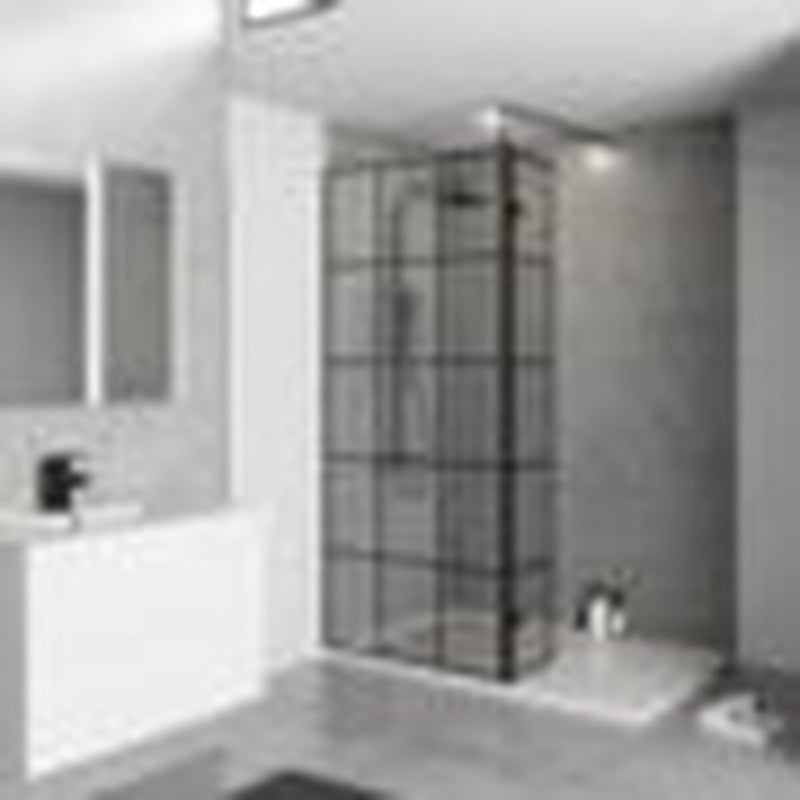 Kartell Krittal Wetroom Screen Black 800mm
