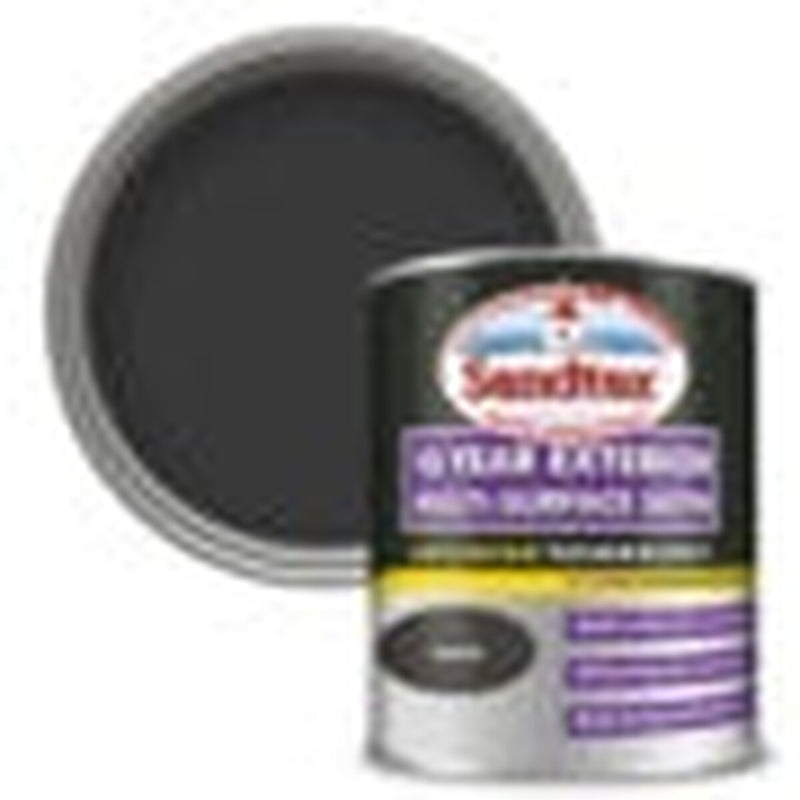 Sandtex 10 Year Exterior Multi Surface Satin 750ml Black