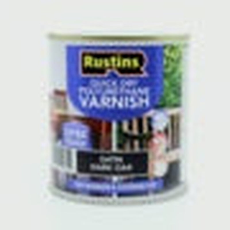 Rustins Polyurethane Satin Varnish 500ml Dark Oak